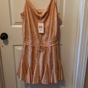BNWT Entro Flowy Peach Polka Dot Romper